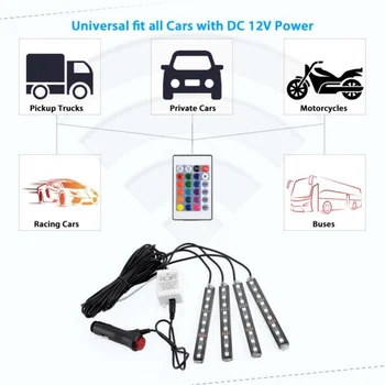 Car Multi-color Truck Interior Atmosphere Under Dash Seat Floor Neon Lighting Kit Wireless Remote Control turn signal lamp
Car Multi-color Truck Interior Atmosphere Under Dash Seat Floor Neon Lighting Kit Wireless Remote Control turn signal lamp