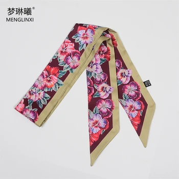 Purple Pansy New Design Scarf Brand Women Silk Scarf Bag Scarves Skinny Wrist Towel Foulard Neckerchief Headband For Ladies
Purple Pansy New Design Scarf Brand Women Silk Scarf Bag Scarves Skinny Wrist Towel Foulard Neckerchief Headband For Ladies