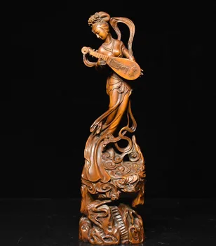 Christmas Chinese Buddhism Boxwood Carved Belle beauty flying Apsaras God Hold lute Statue Halloween
Christmas Chinese Buddhism Boxwood Carved Belle beauty flying Apsaras God Hold lute Statue Halloween