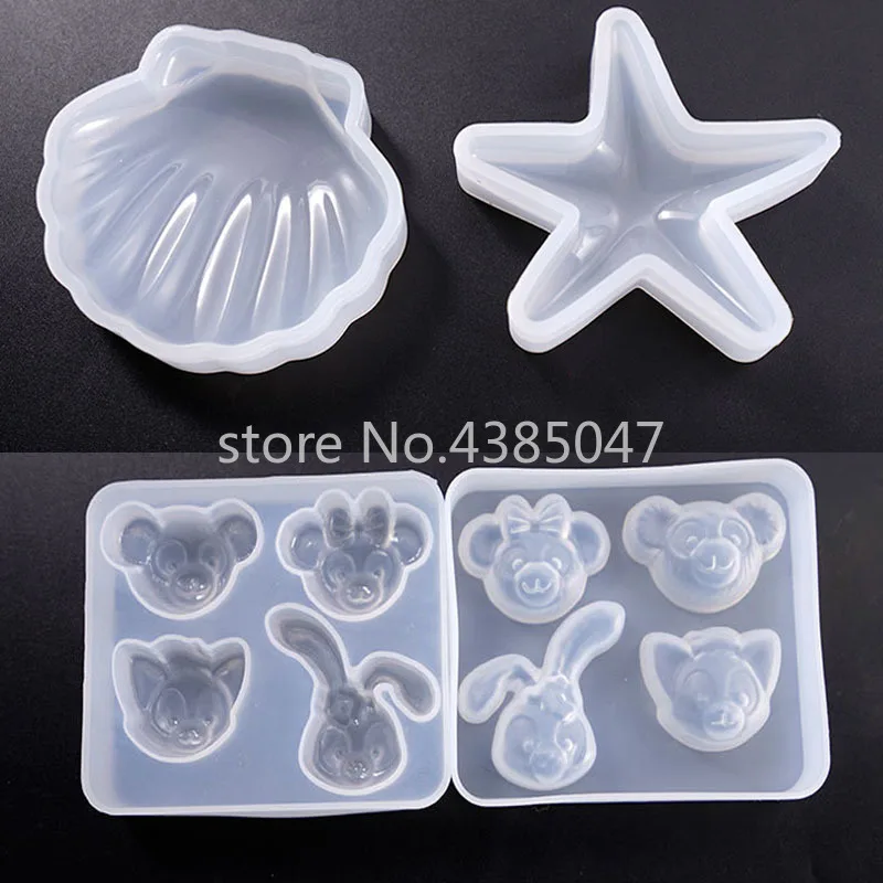 

1PC Shell Star Bear Rabbit Shape Silicone Cake Mold DIY Chocolate Baking Utensil Cake Decoration Plaster Mold