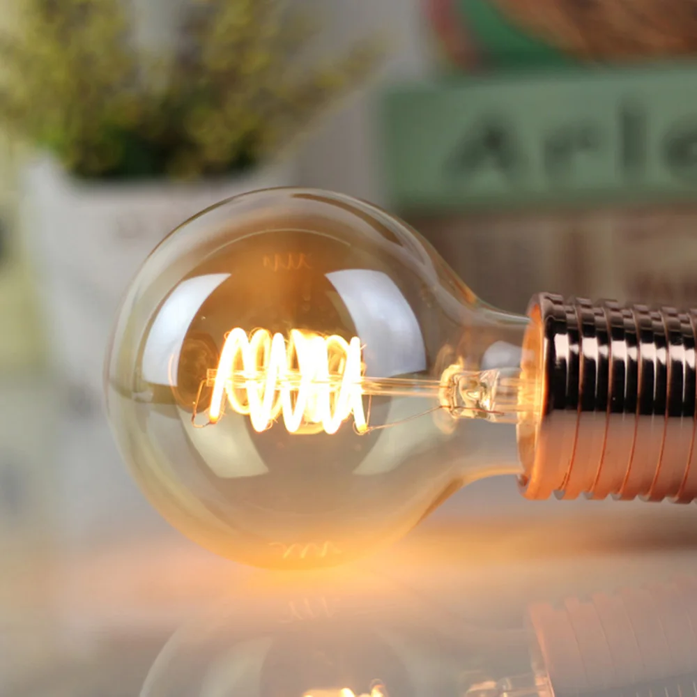 Led Bulbs Vintage Light Bulb 4W Dimmable 220V G80 Spiral Led Filament Bulb Specialty Decorative Ligth Bulb Yellow Warm
Led Bulbs Vintage Light Bulb 4W Dimmable 220V G80 Spiral Led Filament Bulb Specialty Decorative Ligth Bulb Yellow Warm