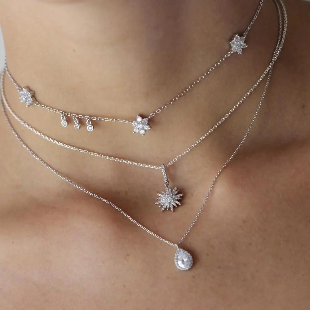 Spring new fashion jewelry dainty cz cute flower charm choker chain necklace gold silver 2 color
Spring new fashion jewelry dainty cz cute flower charm choker chain necklace gold silver 2 color