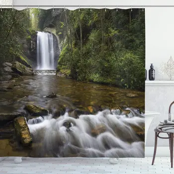 Waterfall Shower Curtain Waterfalls in The Mountain in North Western Lands Calming River Scene Bathroom Decor Set with Hooks 70"
Waterfall Shower Curtain Waterfalls in The Mountain in North Western Lands Calming River Scene Bathroom Decor Set with Hooks 70"