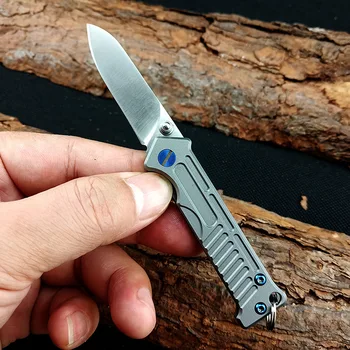 New Arrival folding pocket outdoor camping hunting knife D2 blade TC4 handle Tactical Survival Utility fruit knives EDC tools 
New Arrival folding pocket outdoor camping hunting knife D2 blade TC4 handle Tactical Survival Utility fruit knives EDC tools