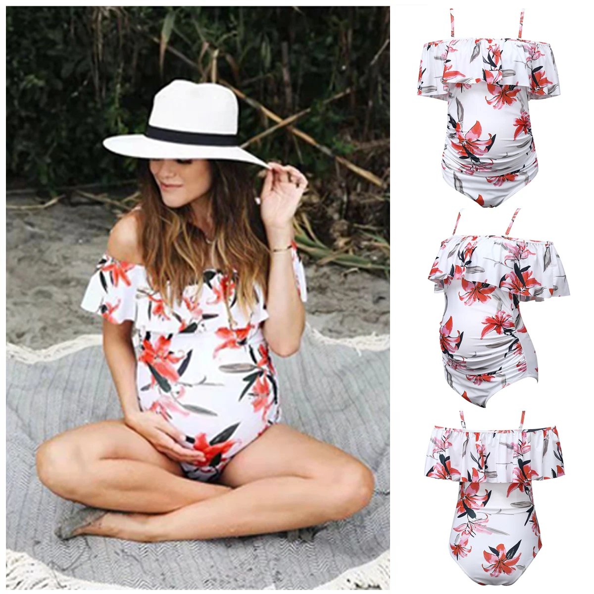 M-3XL Maternity Tankini Women Off Shoulder Swimwear Swimsuit Bikini Halter Pregnant Large Size
M-3XL Maternity Tankini Women Off Shoulder Swimwear Swimsuit Bikini Halter Pregnant Large Size