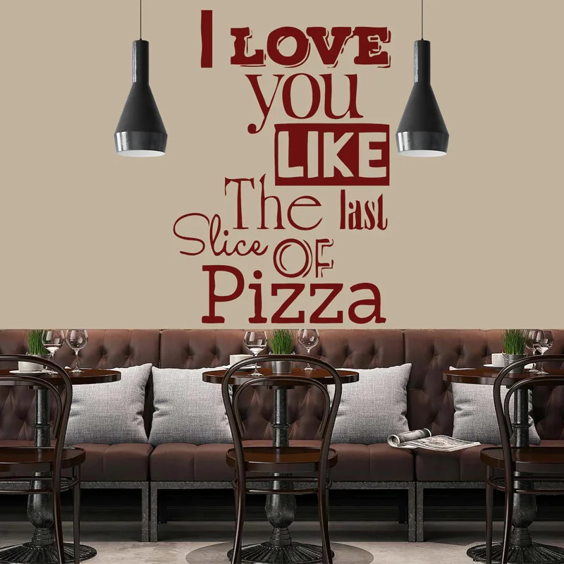 I Love You Pizza Quotes Wall Sticker Vinyl Home Decor Kitchen Pizza Shop Fast Food Sign Wall Decals Removable Wallpaper S455
I Love You Pizza Quotes Wall Sticker Vinyl Home Decor Kitchen Pizza Shop Fast Food Sign Wall Decals Removable Wallpaper S455