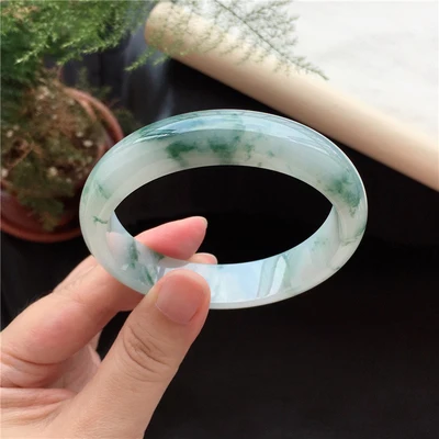 

zheru jewelry natural Myanmar jadeite 54-64mm blue flower bracelet elegant princess jewelry send mother to send girlfriend