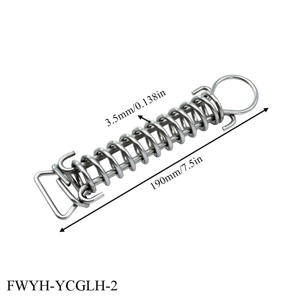 Pool Cover Spring Stainless Steel 304 Wire Coil 7.5 Inch Length 3.5 Mm Wire Heavy Duty Strength Pool Cover Accessory Wholesale
Pool Cover Spring Stainless Steel 304 Wire Coil 7.5 Inch Length 3.5 Mm Wire Heavy Duty Strength Pool Cover Accessory Wholesale