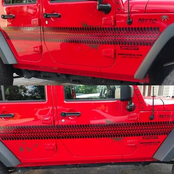 For 1Set/2Pcs Jeep vinyl decal for wrangler , cherokee , patriot Tire thread design sticker Car styling