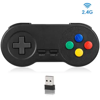 2.4 GHz Wireless Controller SNES/NES Gamepads Super classic retro gaming joypad PC game console handle for Windows 98 ME Vista
2.4 GHz Wireless Controller SNES/NES Gamepads Super classic retro gaming joypad PC game console handle for Windows 98 ME Vista