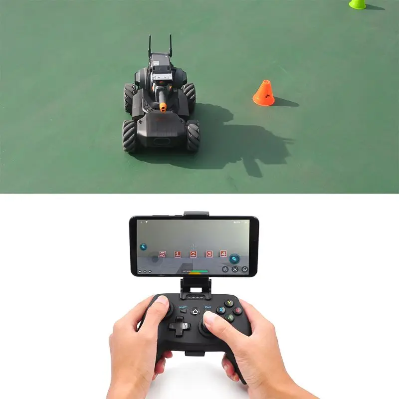 Game Console Gamepad Wireless Bluetooth Game Handle Joystick Controller with Phone Stand Holder for DJI RoboMaster S1
Game Console Gamepad Wireless Bluetooth Game Handle Joystick Controller with Phone Stand Holder for DJI RoboMaster S1