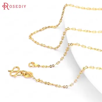 (37933)2PCS 45CM 24K Gold Color Copper with M Shape Clasps Finished Necklace Chains Jewelry Making Supplies Findings Accessories 
(37933)2PCS 45CM 24K Gold Color Copper with M Shape Clasps Finished Necklace Chains Jewelry Making Supplies Findings Accessories