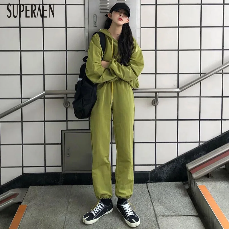 SuperAen Korean Style Fashion Women's Sets Autumn New 2019 Hooded Sweatshirts Cotton High Waist Casual Pants Two Pieces Female
SuperAen Korean Style Fashion Women's Sets Autumn New 2019 Hooded Sweatshirts Cotton High Waist Casual Pants Two Pieces Female