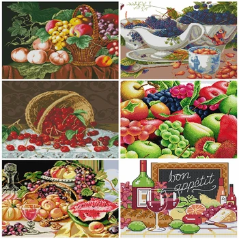 HUACAN Embroidery Fruit White Canvas Needlework Cross Stitch Food Kits 11CT 14CT DIY Gift Home Decoration 
HUACAN Embroidery Fruit White Canvas Needlework Cross Stitch Food Kits 11CT 14CT DIY Gift Home Decoration