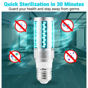 E27 Disinfection Light UVC LED Bulb UV LED Lamp 15W/20W Ultraviolet Light Corn Bulb 220VBactericidal Sterilization Lamp Dropship
E27 Disinfection Light UVC LED Bulb UV LED Lamp 15W/20W Ultraviolet Light Corn Bulb 220VBactericidal Sterilization Lamp Dropship