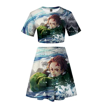 New Demon Slayer: Kimetsu no Yaiba Short Sleeve Skirt Set Animec Summer Sports Girls Leisure Print Novelty Top Luxury Harajuku
New Demon Slayer: Kimetsu no Yaiba Short Sleeve Skirt Set Animec Summer Sports Girls Leisure Print Novelty Top Luxury Harajuku