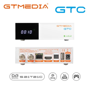 GTMEDIA 4K DVB-C DVB-T2 DVB-S2 Receiver Satellite GTC android 6.0 TV Box DVB T2 DVBT2 Tuner cline M3u Youtube Set Top Box
GTMEDIA 4K DVB-C DVB-T2 DVB-S2 Receiver Satellite GTC android 6.0 TV Box DVB T2 DVBT2 Tuner cline M3u Youtube Set Top Box