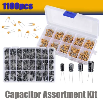 600PCS Ceramic Capacitor Assortment Kit With 500PCS Electrolytic Capacitor Set 0.1uF To 1000pF Electrolytic Capacitor
600PCS Ceramic Capacitor Assortment Kit With 500PCS Electrolytic Capacitor Set 0.1uF To 1000pF Electrolytic Capacitor