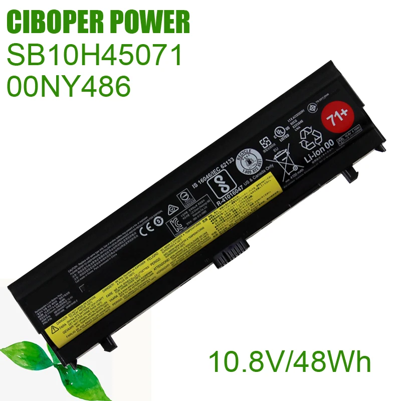 CP Genuine Laptop Battery SB10H45071/00NY486 10.8V/48WH/4.5AH For L560 L570 SB10H45073 SB10H45074 SB10H45071 00NY489 00NY488
CP Genuine Laptop Battery SB10H45071/00NY486 10.8V/48WH/4.5AH For L560 L570 SB10H45073 SB10H45074 SB10H45071 00NY489 00NY488