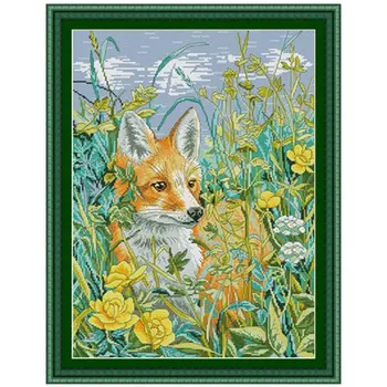 Fox in the garden patterns Counted Cross Stitch 11CT 14CT 18CT DIY Cross Stitch Kits Embroidery Needlework Sets home decor 
Fox in the garden patterns Counted Cross Stitch 11CT 14CT 18CT DIY Cross Stitch Kits Embroidery Needlework Sets home decor
