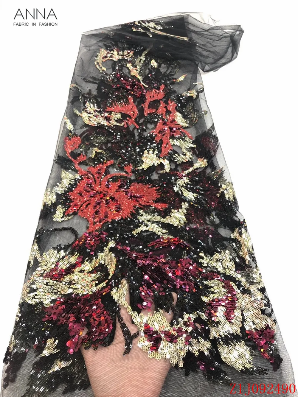 Anna 5 yards/pcs nigerian sequins lace french tulle fabric 2020 high quality embroidery african net lace fabrics for party dress
Anna 5 yards/pcs nigerian sequins lace french tulle fabric 2020 high quality embroidery african net lace fabrics for party dress