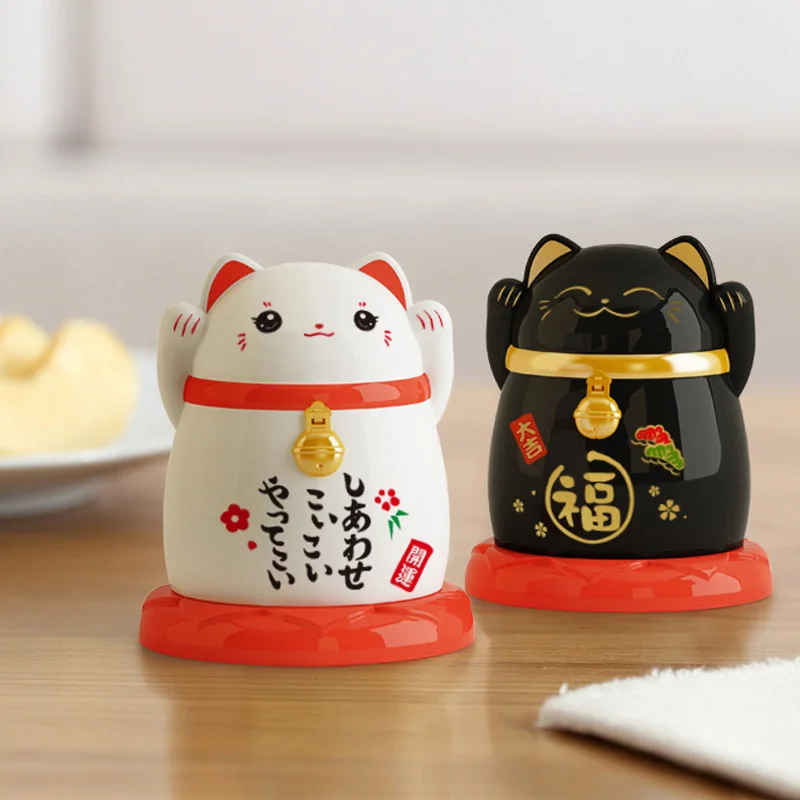 Description Picture 4 of itemHousehold Toothpick Case Kitchen Accessories China Lucky Cat Toothpick Dispenser Box Holder Living Room Home storage