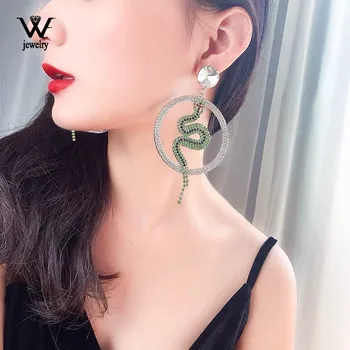 WE Fashion Statement Round Snake Earrings for Women Luxury Rectangle Rhinestone Earring Wedding S925 Silver Color jewelry Gifts
WE Fashion Statement Round Snake Earrings for Women Luxury Rectangle Rhinestone Earring Wedding S925 Silver Color jewelry Gifts