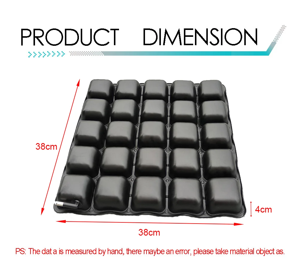 Air Pressure relief double-deck Square Anti-Decubitus Mosaic Cushion Easier to carry inflatable seat cushions for the stadium