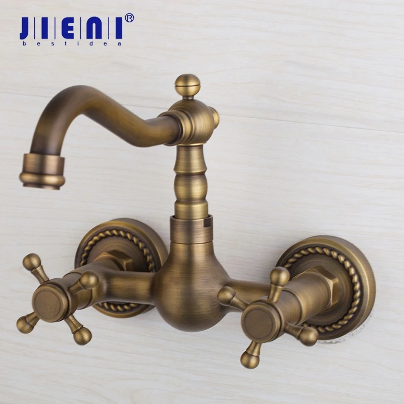 JIENI Swivel Spout Antique Brass Bathroom Basin Sink Mix Tap Dual Handles Wall Mounted Kitchen Basin Sink Mixer Faucet
JIENI Swivel Spout Antique Brass Bathroom Basin Sink Mix Tap Dual Handles Wall Mounted Kitchen Basin Sink Mixer Faucet