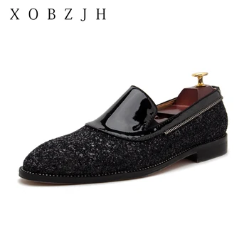 Men Formal Dress Designer 2020 Luxury Casual Shoes Slip On Sequin Fashion Wedding Party prom Black Loafers For men Plus Size 13 
Men Formal Dress Designer 2020 Luxury Casual Shoes Slip On Sequin Fashion Wedding Party prom Black Loafers For men Plus Size 13