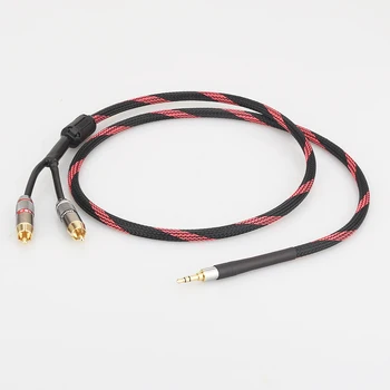 

A53 Audiocrast 3.5mm to 2RCA Audio Auxiliary Adapter Stereo 3.5 mm Splitter Cable AUX RCA Y Cord for Smartphone Speakers Tablet