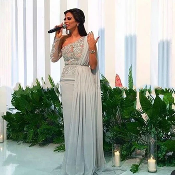 Silver Grey Chiffon Appliques Evening Dress Long Muslim Dubai Arabic Saudi Arabian Vestidos De Festa Prom Custom Made Plus
Silver Grey Chiffon Appliques Evening Dress Long Muslim Dubai Arabic Saudi Arabian Vestidos De Festa Prom Custom Made Plus