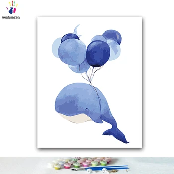 DIY Coloring paint by numbers Cartoon dolphin tied with balloons paintings by numbers with kits 40x50 framed
DIY Coloring paint by numbers Cartoon dolphin tied with balloons paintings by numbers with kits 40x50 framed
