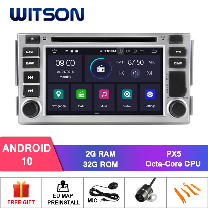WITSON Android 10 CAR DVD GPS FOR HYUNDAI SANTA FE 2007-2011/ELANTRA 2000-2006 Car Multimedia Navigation Video | Автомобили и