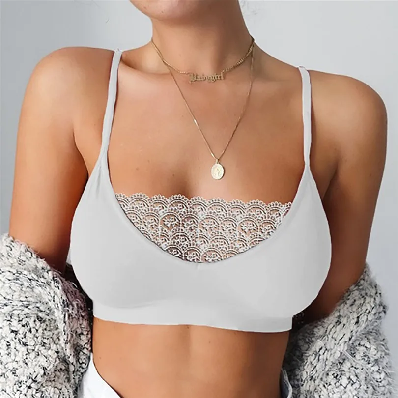 Lace Bras For Women Solid Sport Bra Push Up Underwear Plus Size Elastic Cage Bra Crop Top Lingerie Femme Sujetador 30NOV126
