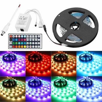 5050 SMD RGB 300 LEDs Light Strip 1m/3m/5m/10m with 44 Key Remote Control 12V DC FPC TV Backgrounds Cabinets Lighting Decor 
5050 SMD RGB 300 LEDs Light Strip 1m/3m/5m/10m with 44 Key Remote Control 12V DC FPC TV Backgrounds Cabinets Lighting Decor