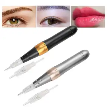 Semi-Permanent Tattoo Machine Microblading Eyebrow Lips Eyeliner Tattoo Pen Machine With 2pcs 5R Needles Cable Plug 110-240V
Semi-Permanent Tattoo Machine Microblading Eyebrow Lips Eyeliner Tattoo Pen Machine With 2pcs 5R Needles Cable Plug 110-240V