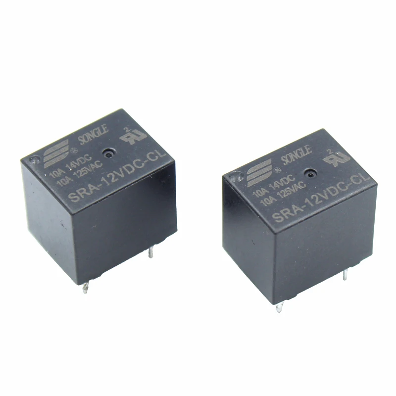 10Pcs 12V 20A DC Power Relay SRA-12VDC-CL 5Pin PCB Type In stock Black Automobile relay
10Pcs 12V 20A DC Power Relay SRA-12VDC-CL 5Pin PCB Type In stock Black Automobile relay
