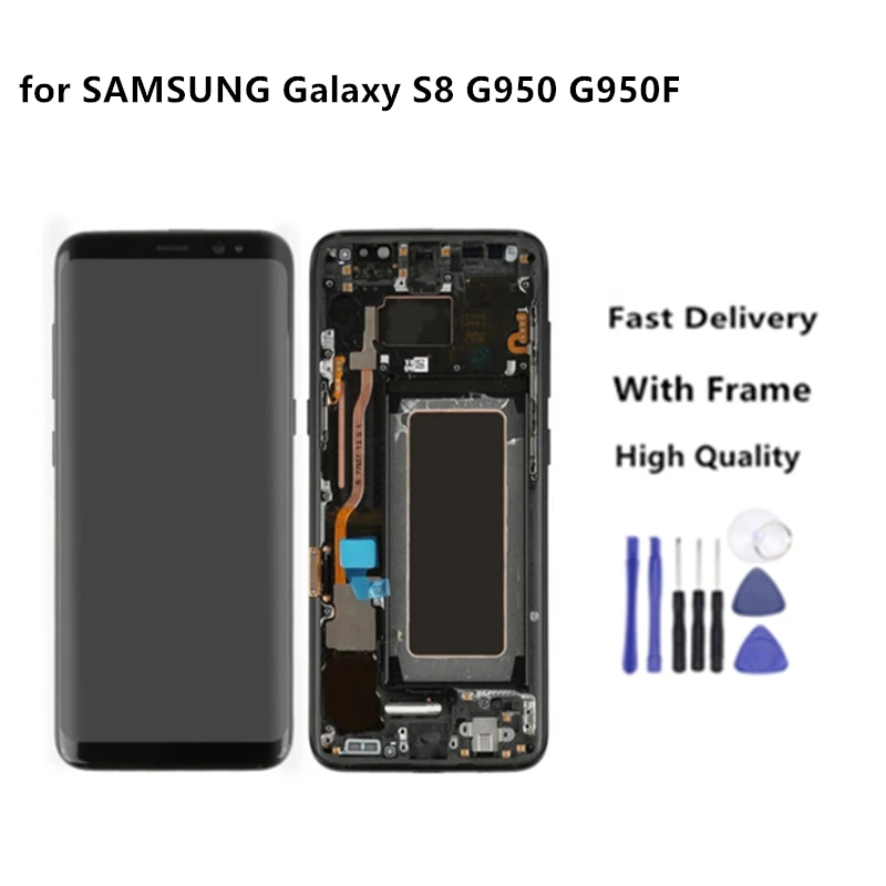Top quality For SAMSUNG Galaxy S8 G950 G950F Display Touch Screen Digitizer Replacement+Tools
Top quality For SAMSUNG Galaxy S8 G950 G950F Display Touch Screen Digitizer Replacement+Tools