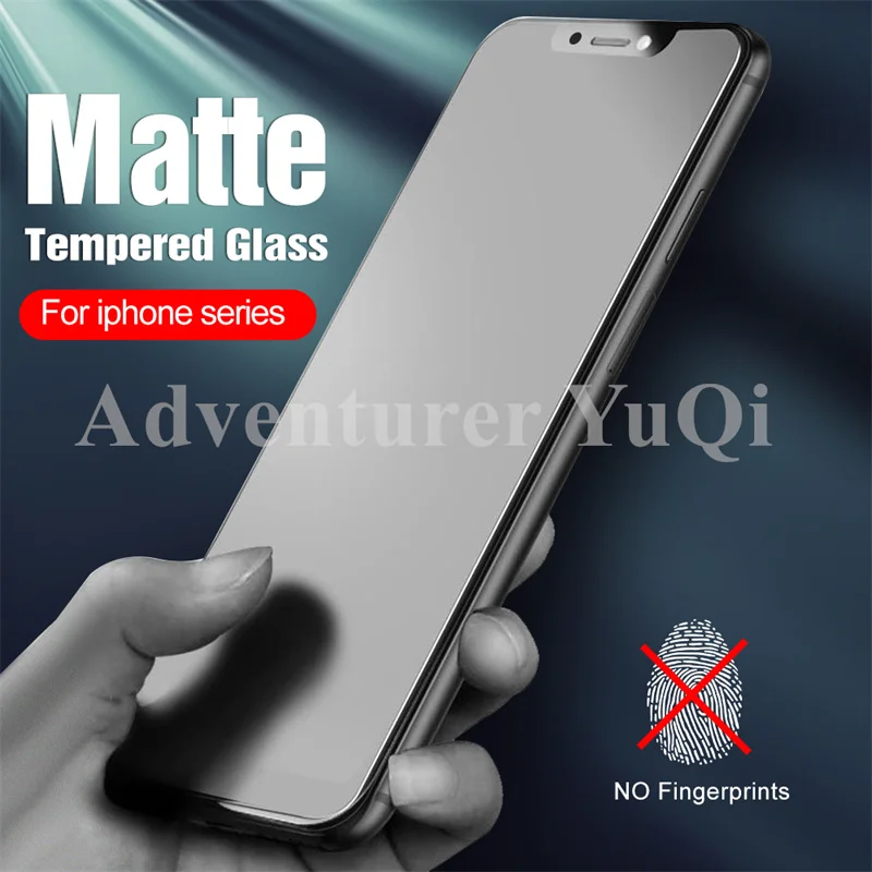 

3Pcs Matte Tempered Glass Full Glue for iPhone 13 12 11 Pro XS Max mini Anti-fingerprint Screen Protector X XR 7 8 Plus se2020