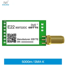 SX1262 LoRa Wireless Module 868MHz 915MHz 22dBm E22-900T22DC Wireless Serial Port Module RF Transceiver Transmitter Receiver
SX1262 LoRa Wireless Module 868MHz 915MHz 22dBm E22-900T22DC Wireless Serial Port Module RF Transceiver Transmitter Receiver