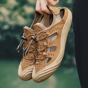 Summer 2020 new mesh shoes men's leather breathable Baotou sandals sports and leisure mesh breathable hole shoes
Summer 2020 new mesh shoes men's leather breathable Baotou sandals sports and leisure mesh breathable hole shoes