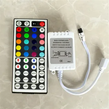 Low-voltage LED RGB Controller 44 Keys Mini IR Remote RGB Controller DC12V Dimmer Control Box 8 Dimming Modes LED Strip Light
Low-voltage LED RGB Controller 44 Keys Mini IR Remote RGB Controller DC12V Dimmer Control Box 8 Dimming Modes LED Strip Light