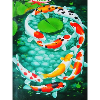 5D Diy Diamond Painting Cross Stitch Bright Diamond Embroidery Carp Crystal Diamond for Home Wall Decor
5D Diy Diamond Painting Cross Stitch Bright Diamond Embroidery Carp Crystal Diamond for Home Wall Decor