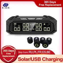 E-ACE Car TPMS Tire Pressure Monitoring System Auto Display Alarm Monitoring USB Charging Temperature Alert With 6 Sensors
E-ACE Car TPMS Tire Pressure Monitoring System Auto Display Alarm Monitoring USB Charging Temperature Alert With 6 Sensors