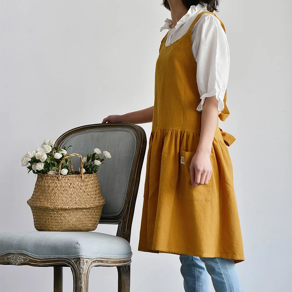 Solid Color Nordic Style Kitchen Apron Student Skirt Apron Washed Cotton Kitchen Flower Shop Overalls Home Supplies
Solid Color Nordic Style Kitchen Apron Student Skirt Apron Washed Cotton Kitchen Flower Shop Overalls Home Supplies
