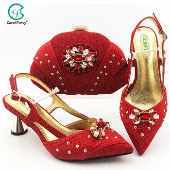 2020 New Arrival Ladies Italian design Women Shoe and Bag To Match for Parties African Shoes and Bag Set in Red Color
2020 New Arrival Ladies Italian design Women Shoe and Bag To Match for Parties African Shoes and Bag Set in Red Color