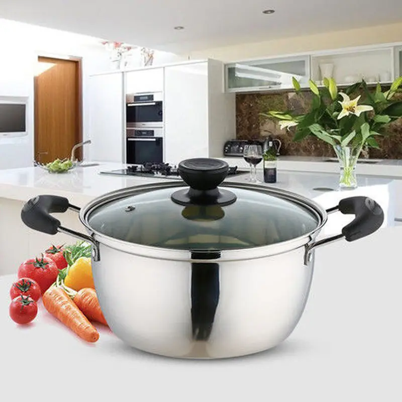 Soup Pot Stainless Steel Milk Pot Thick Single Layer Double Layer Soup Pot Steamer Non-stick Pot Small Cooker Soup Pot Porridge
Soup Pot Stainless Steel Milk Pot Thick Single Layer Double Layer Soup Pot Steamer Non-stick Pot Small Cooker Soup Pot Porridge