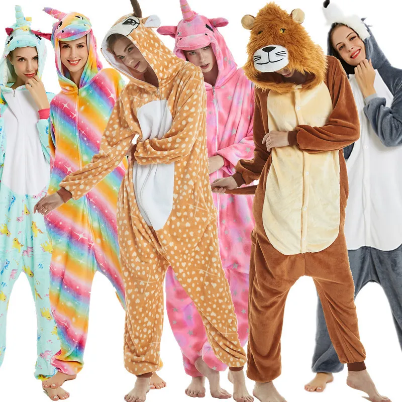New Unicorn Pajamas Animal Women Kigurumi Panda Onesie Winter Flannel Pajama Kegurumi Adult Nightie Unicornio Sleepwear Overalls
New Unicorn Pajamas Animal Women Kigurumi Panda Onesie Winter Flannel Pajama Kegurumi Adult Nightie Unicornio Sleepwear Overalls