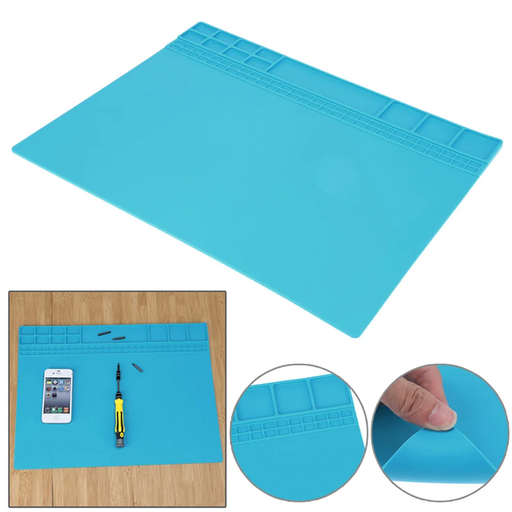 Non-slip Insulation Pad Heat Resistant Soldering Station Silicon Soldering Mat Work Pad Desk Platform Soldering Repair 4 Color
Non-slip Insulation Pad Heat Resistant Soldering Station Silicon Soldering Mat Work Pad Desk Platform Soldering Repair 4 Color